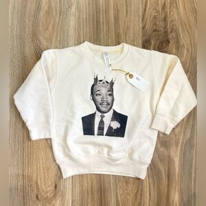 Disco Panda MLK Kids Sweatshirt Cream Color Size 4t NWT